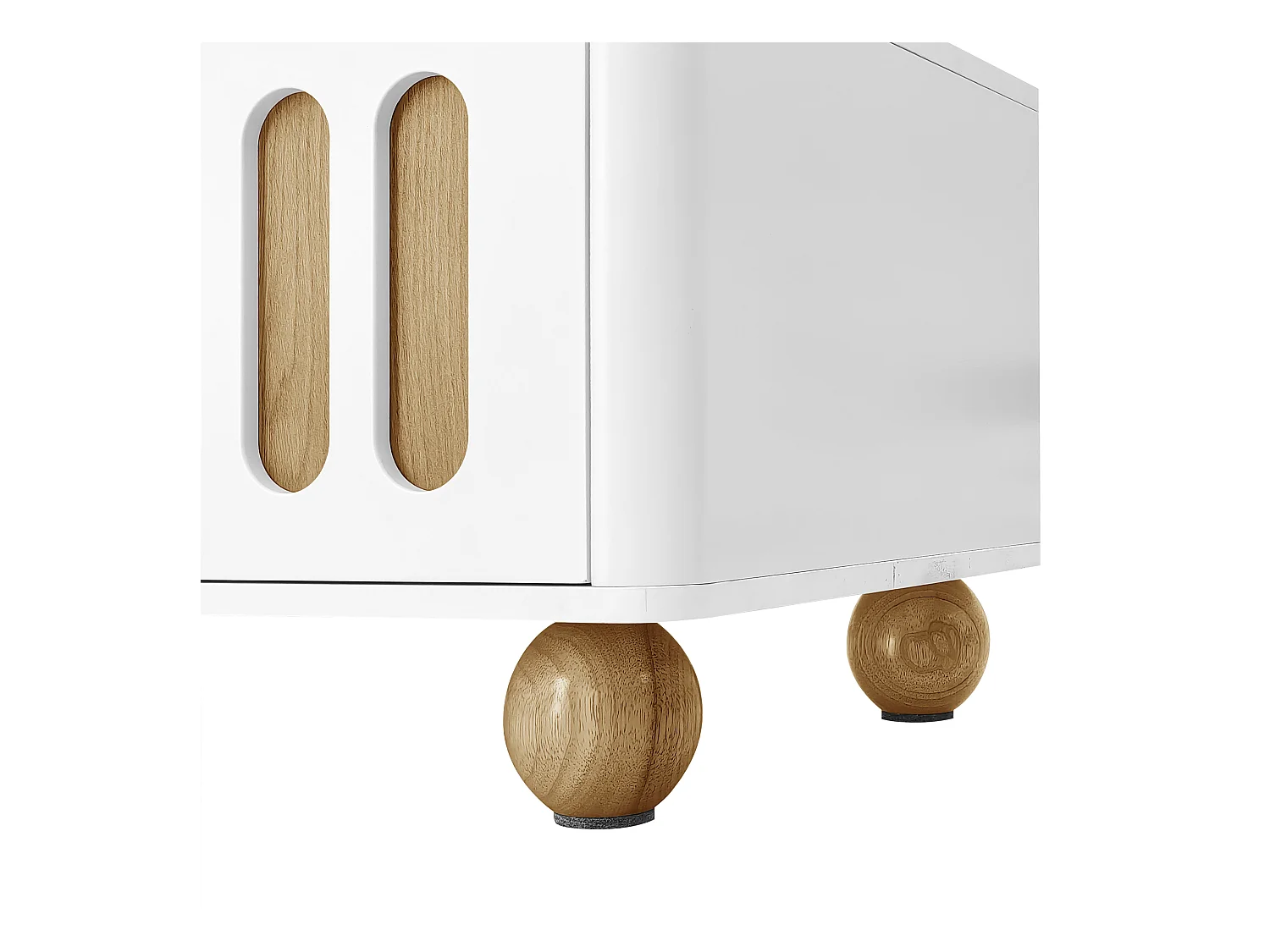 Table basse moderne 105x50x40 cm avec LED - avec 2 portes et 1 tiroir - Blanc