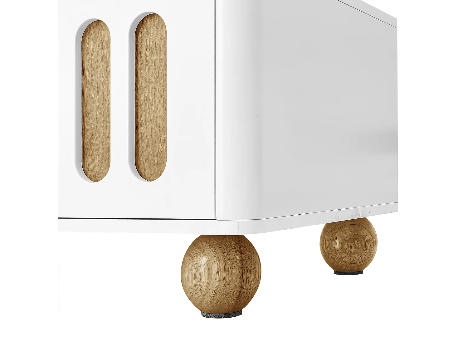 Table basse moderne 105x50x40 cm avec LED - avec 2 portes et 1 tiroir - Blanc