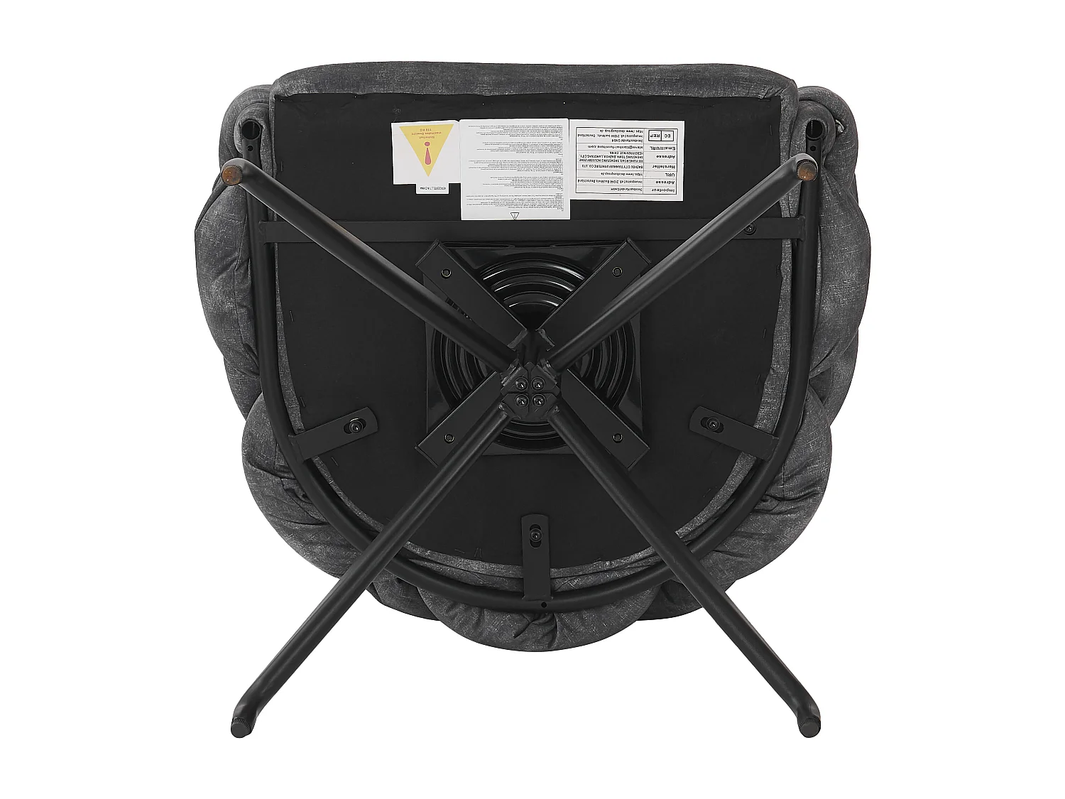 Lot de 6 chaises pivotantes en velours - style de mode moderne - Gris