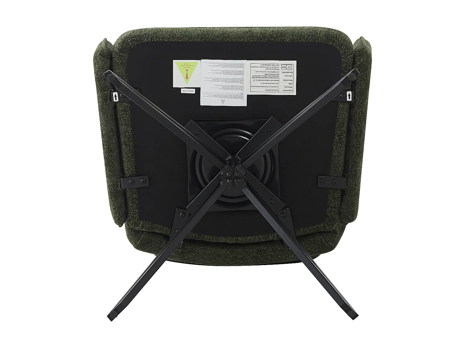 Set van 6 draaistoelen met armleuningen - fluweel - moderne modestijl - dennengroen