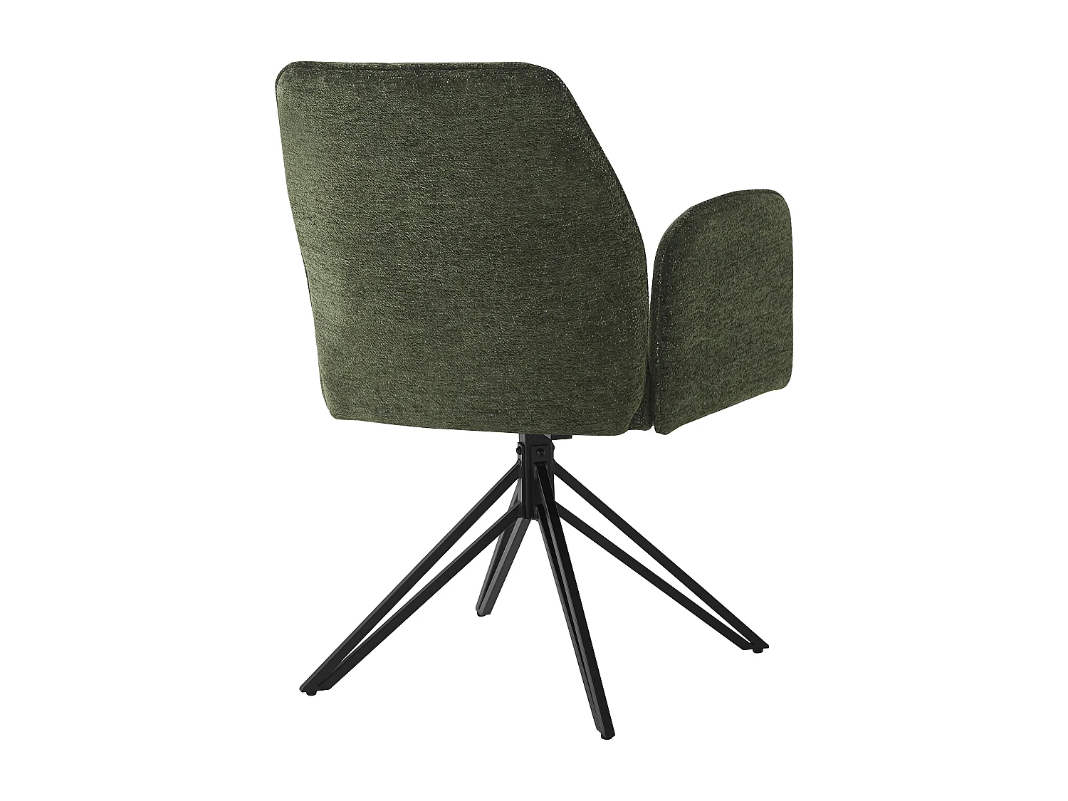 Set mit 4 Drehstühlen mit Armlehnen – Samt – moderner Modestil – Tannengrün