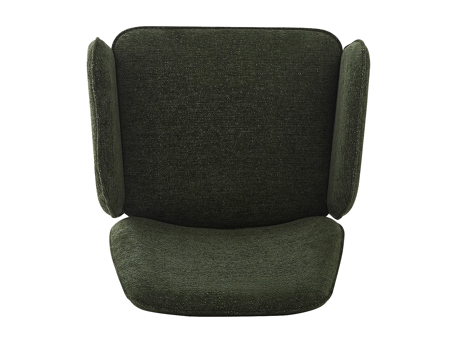 Set van 4 draaistoelen met armleuningen - fluweel - moderne modestijl - dennengroen