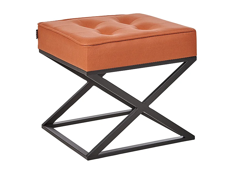 Repose-pied MURDO Cuir PU Orange