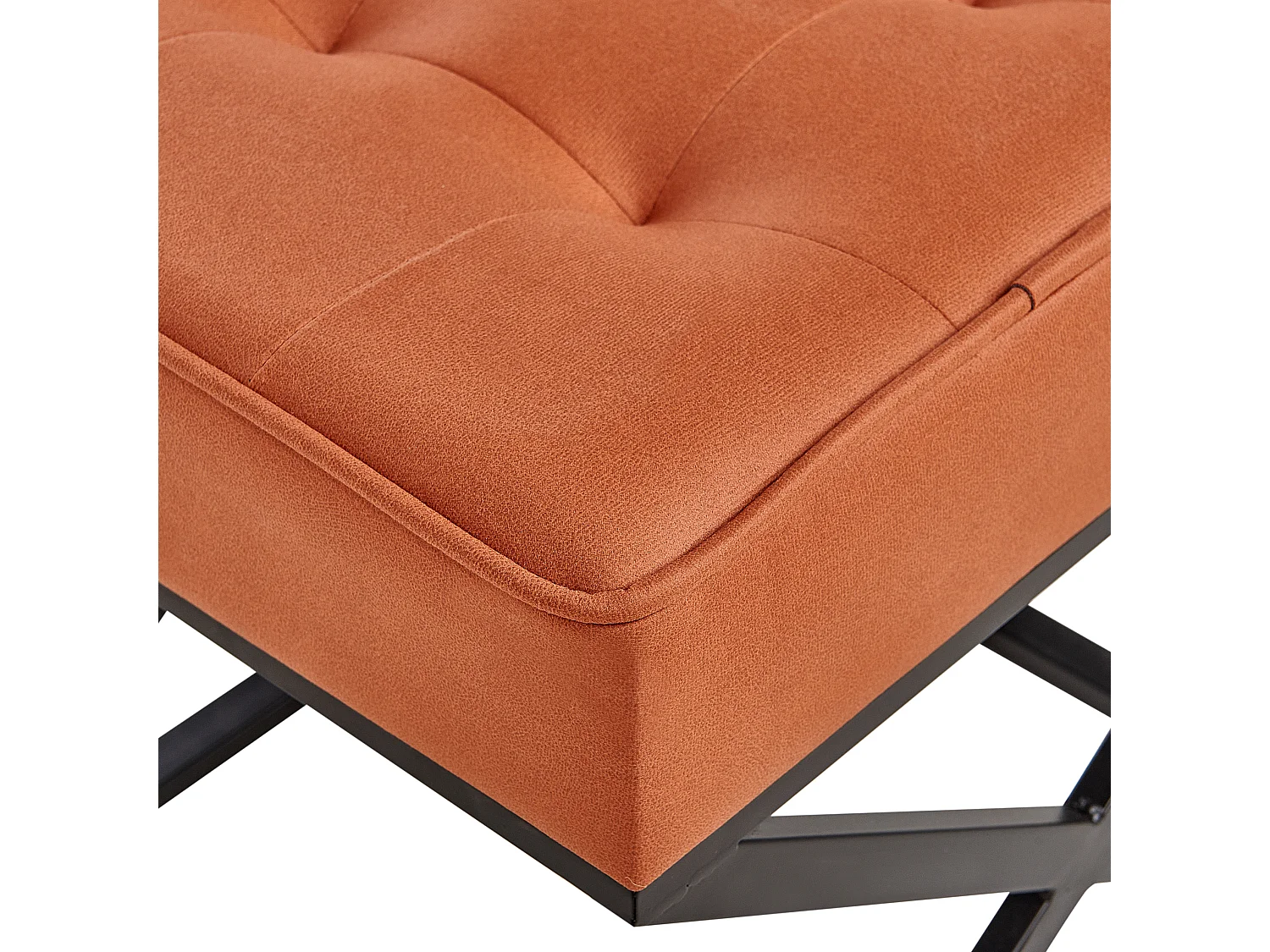 Repose-pied MURDO Cuir PU Orange