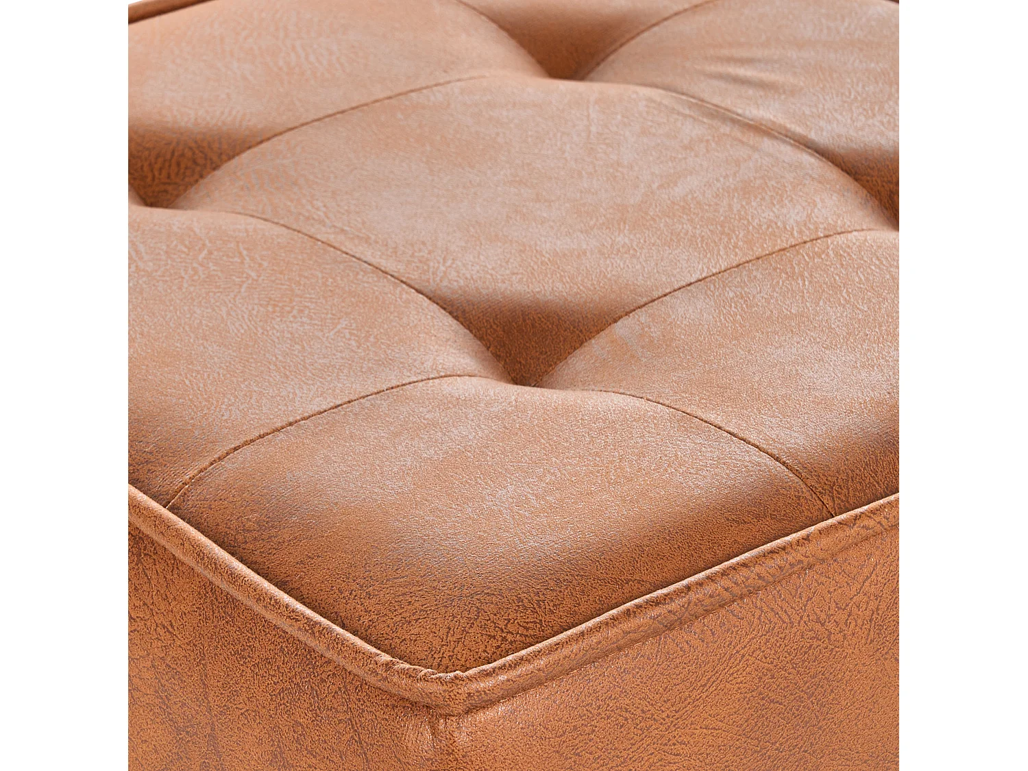 Repose-pied MURDO Cuir PU Orange