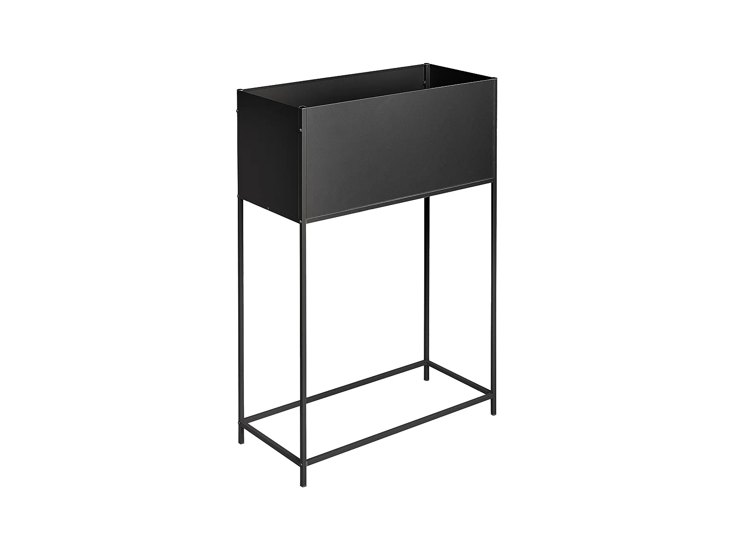 Cache-pot sur pied TAPIEN Métal 70 cm Noir