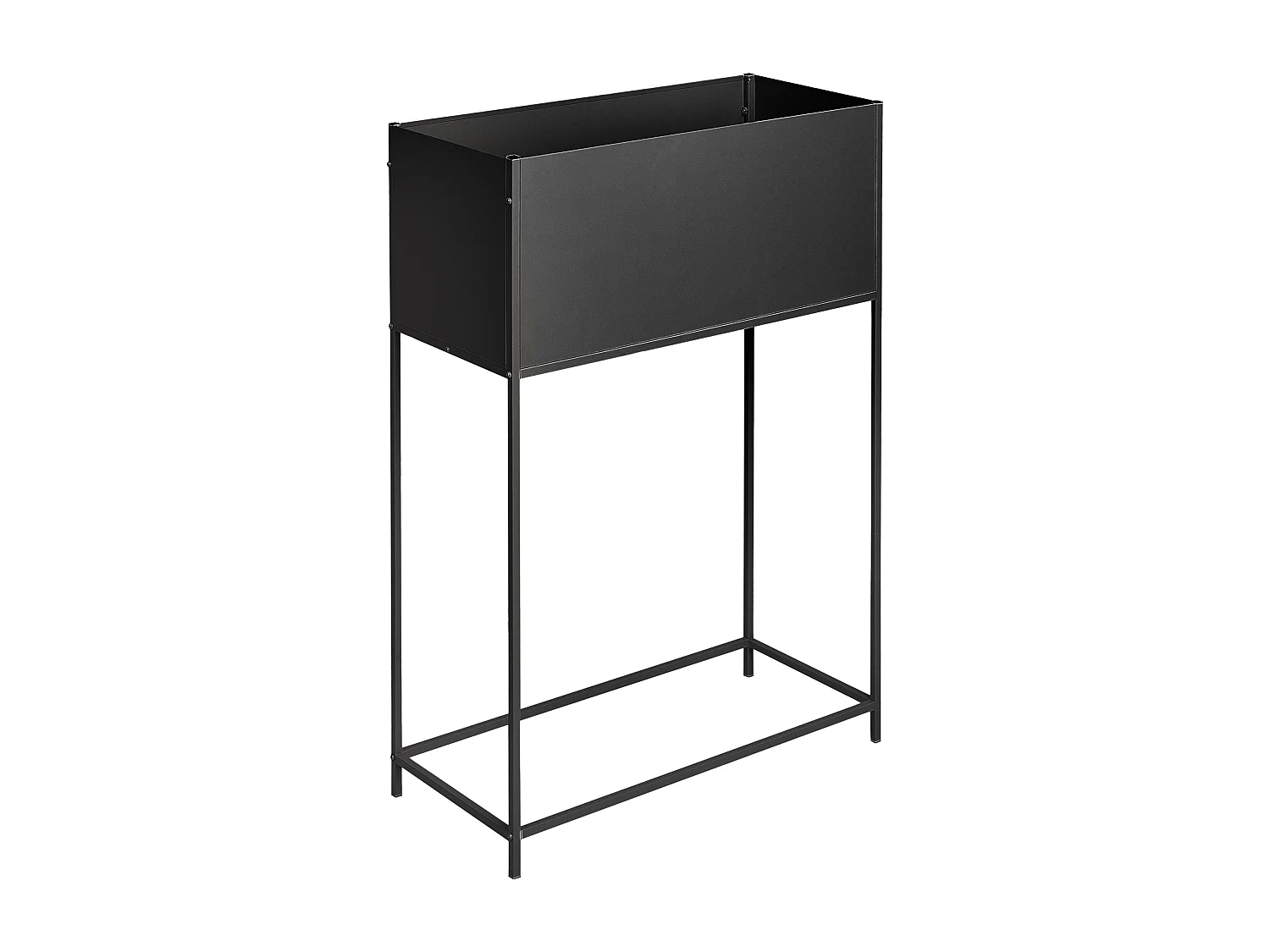 Cache-pot sur pied TAPIEN Métal 70 cm Noir