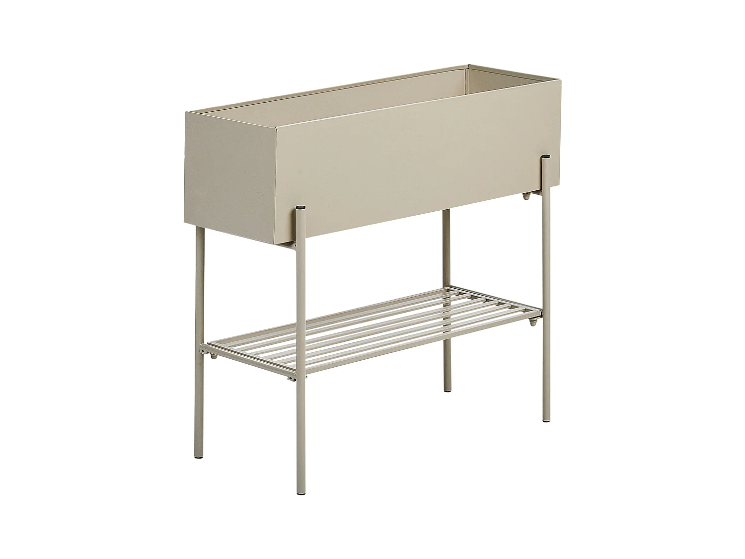Cache-pot sur pied VINCA Métal 70 cm Beige
