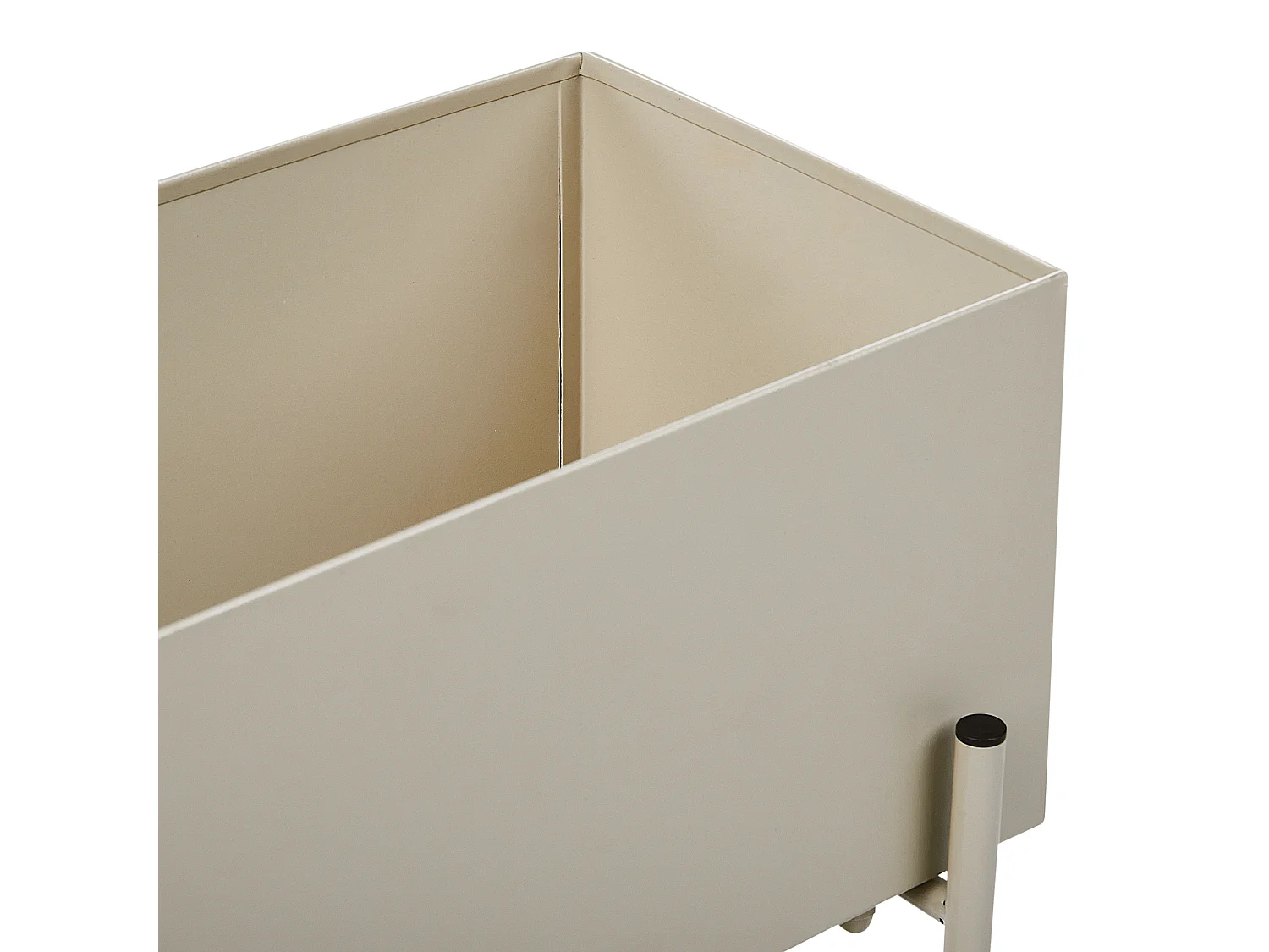 Pflanzenständer Metall beige rechteckig 24x70x66 cm für Innen u. Außen Vinca