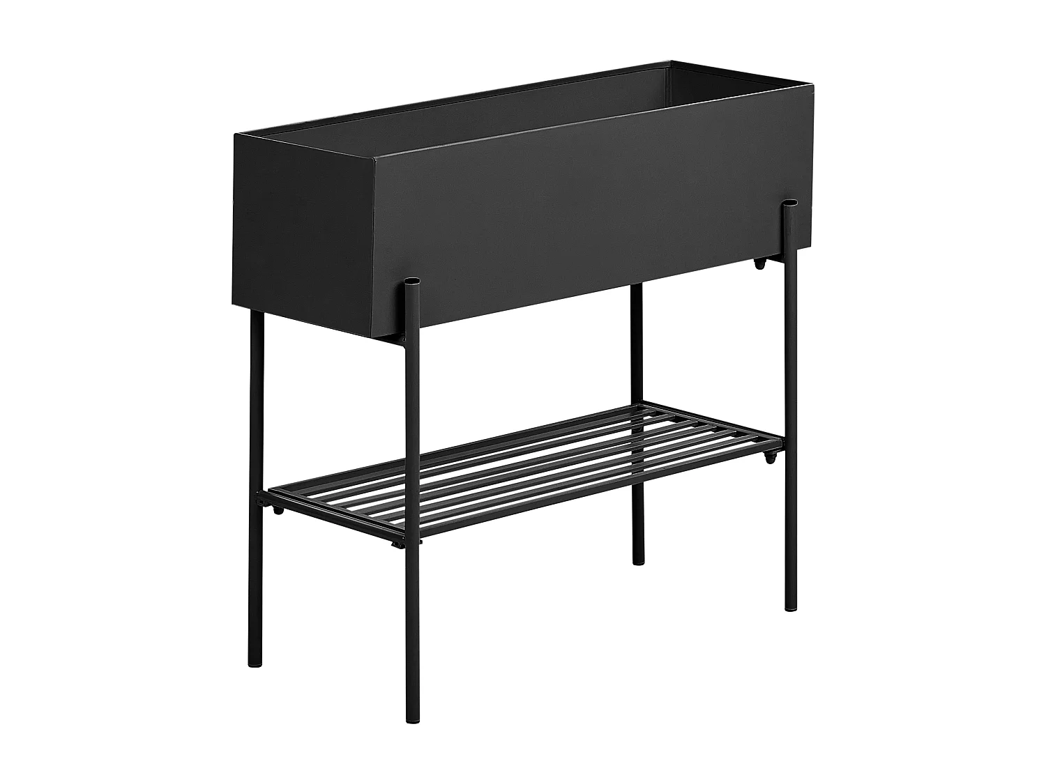 Cache-pot sur pied VINCA Métal 70 cm Noir