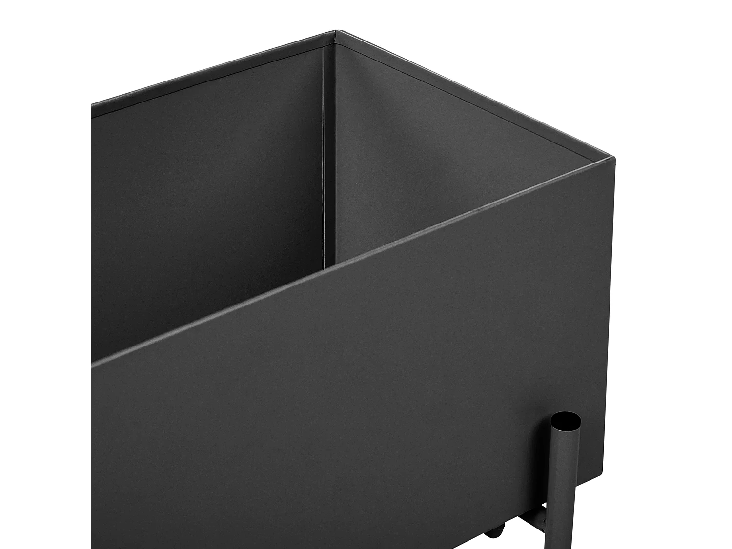 Cache-pot sur pied VINCA Métal 70 cm Noir