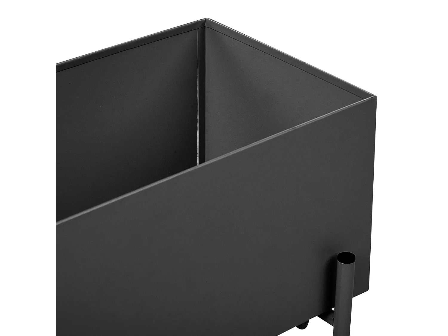 Cache-pot sur pied VINCA Métal 70 cm Noir