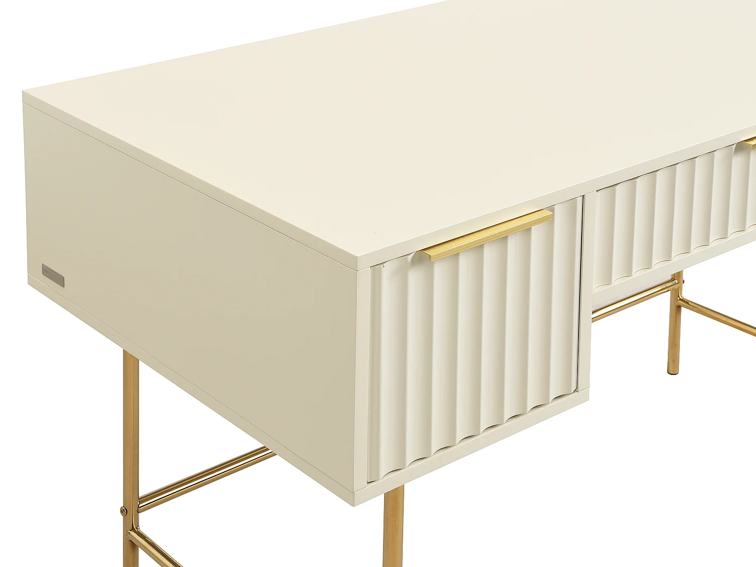 Bureau avec rangements - Beige et doré - VITESDA de Pascal Morabito