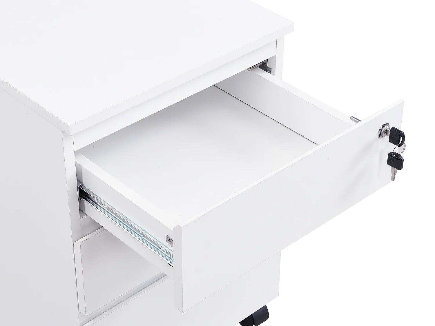 Caisson de bureau - 3 tiroirs - Blanc - OLBERDA