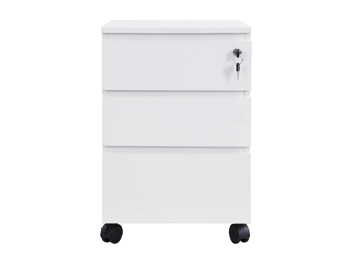 Caisson de bureau - 3 tiroirs - Blanc - OLBERDA