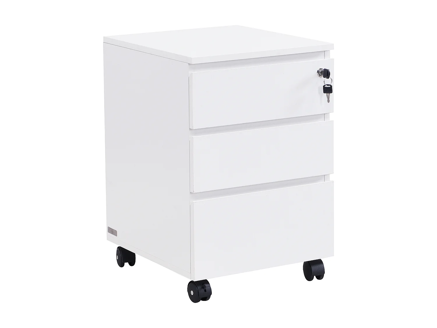 Caisson de bureau - 3 tiroirs - Blanc - OLBERDA