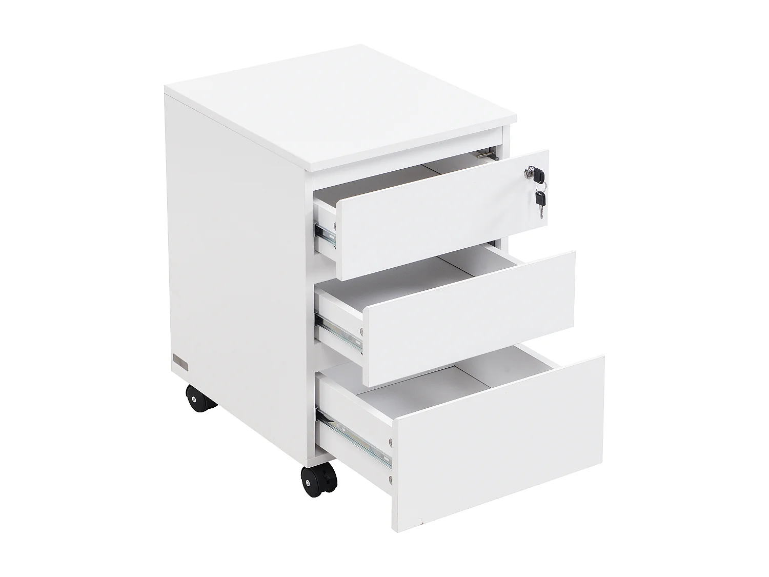 Caisson de bureau - 3 tiroirs - Blanc - OLBERDA