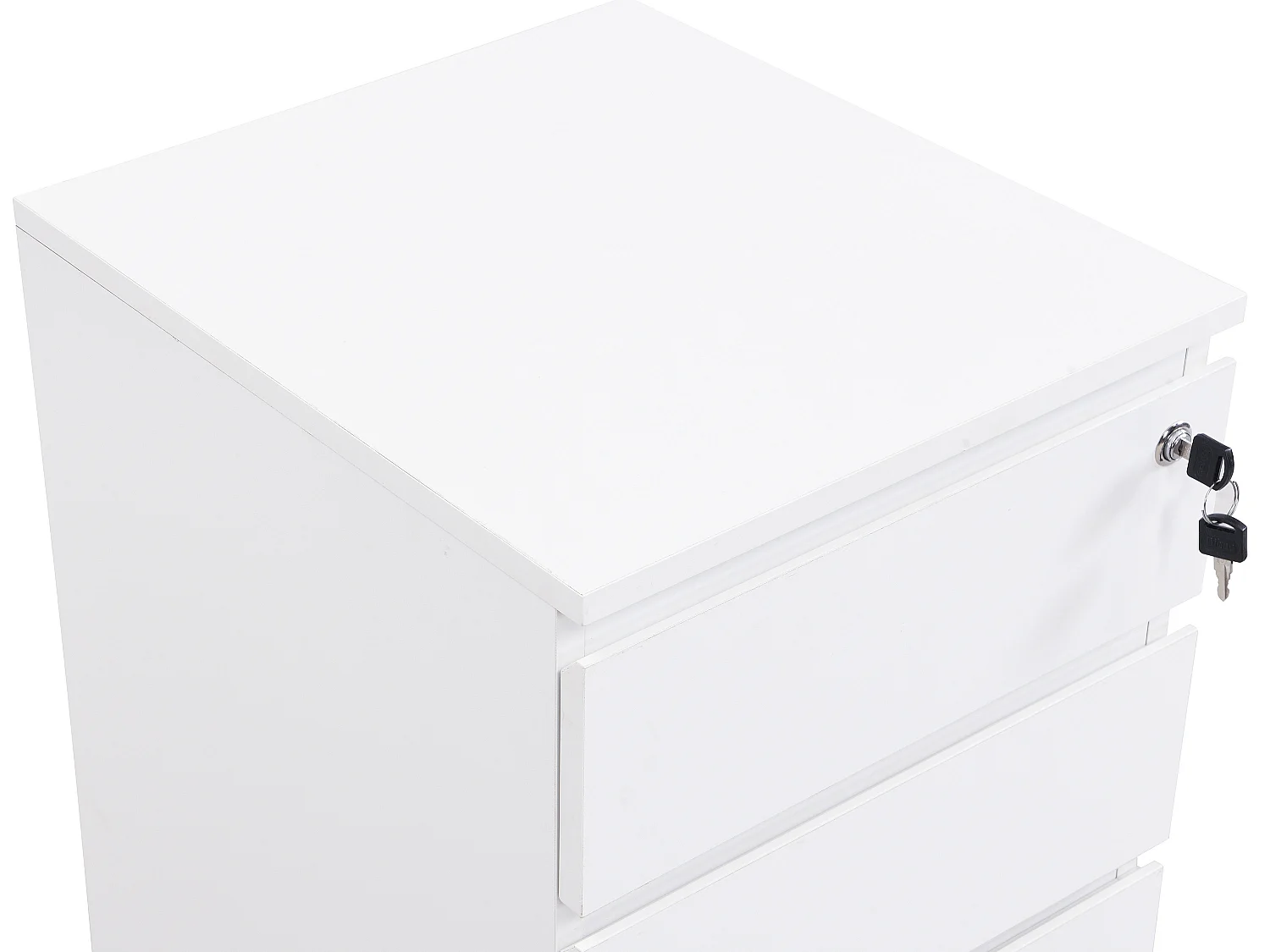 Skuffesektion til kontor - 3 skuffer - Hvid - OLBERDA