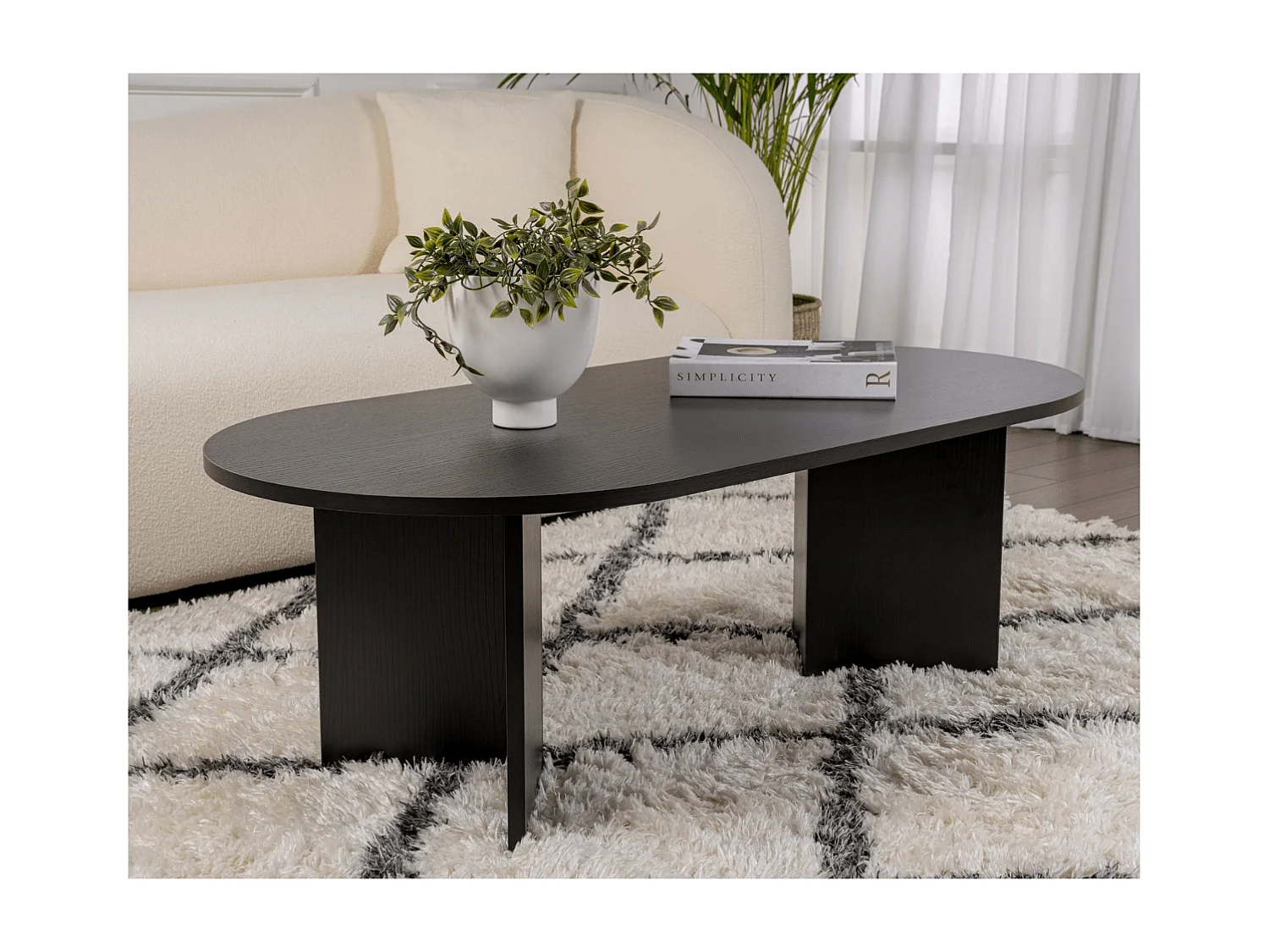 Table basse ovale L119 cm - IRIS