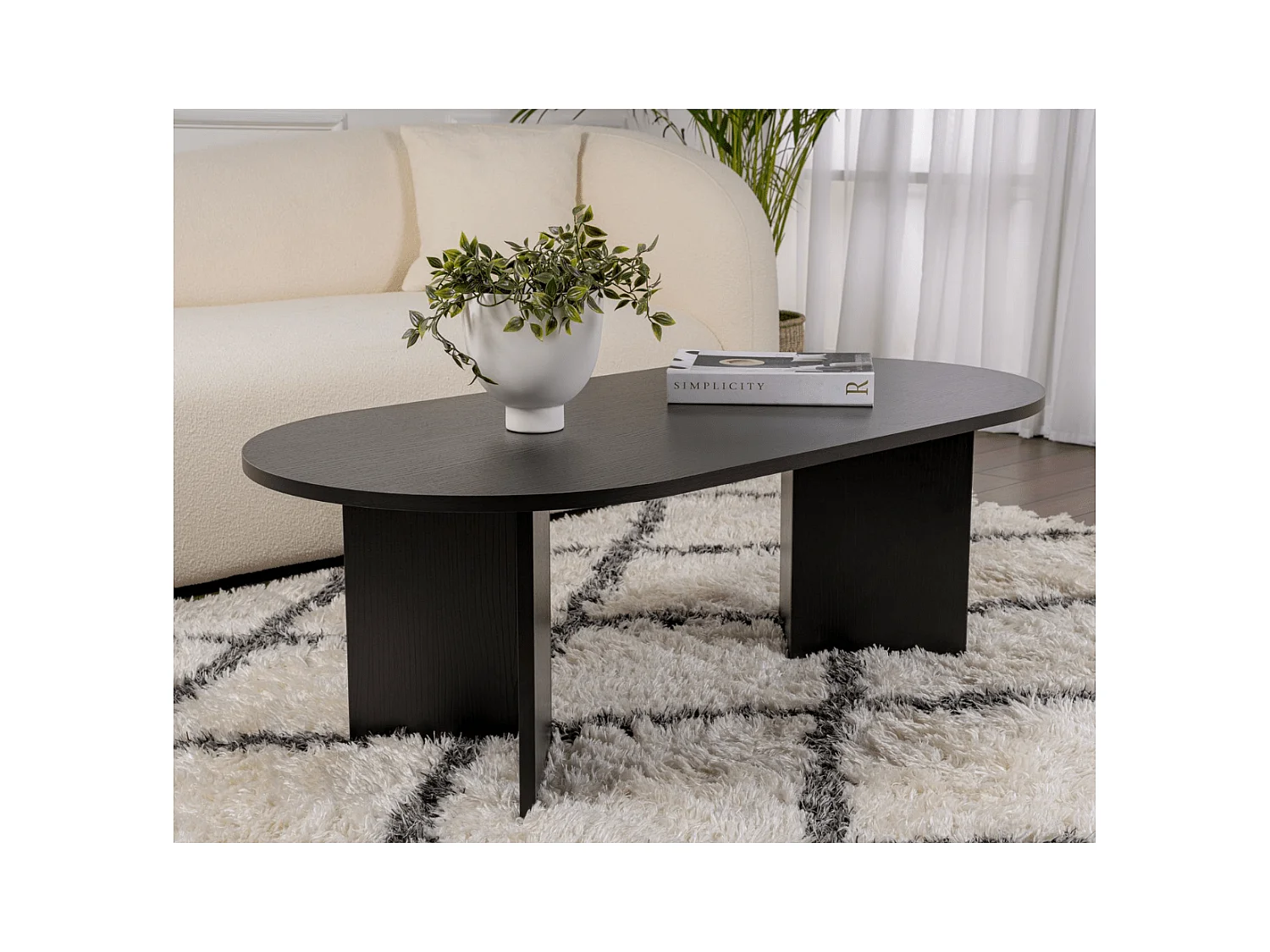 Ovale salontafel L119 cm - IRIS