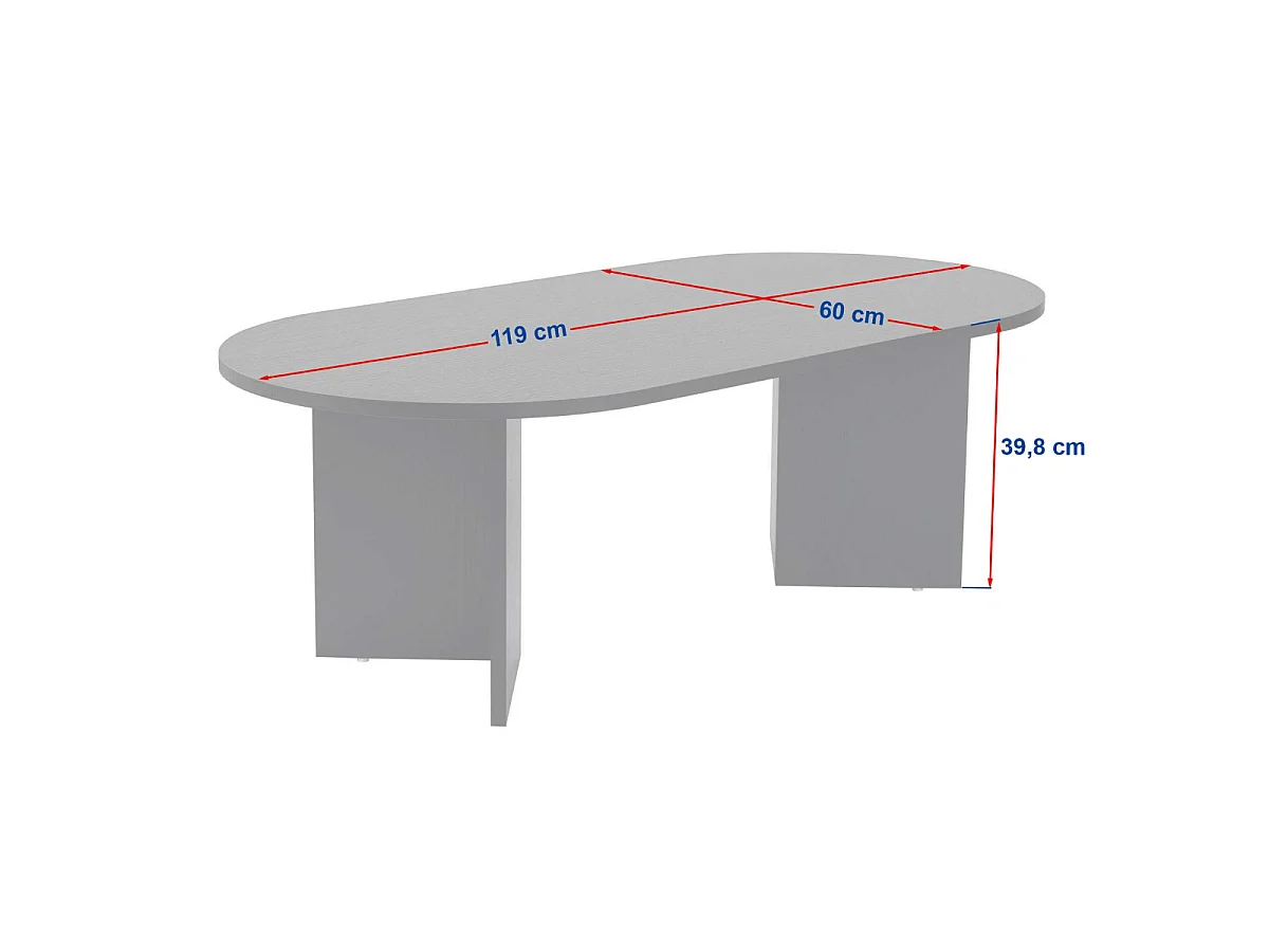 Ovale salontafel L119 cm - IRIS
