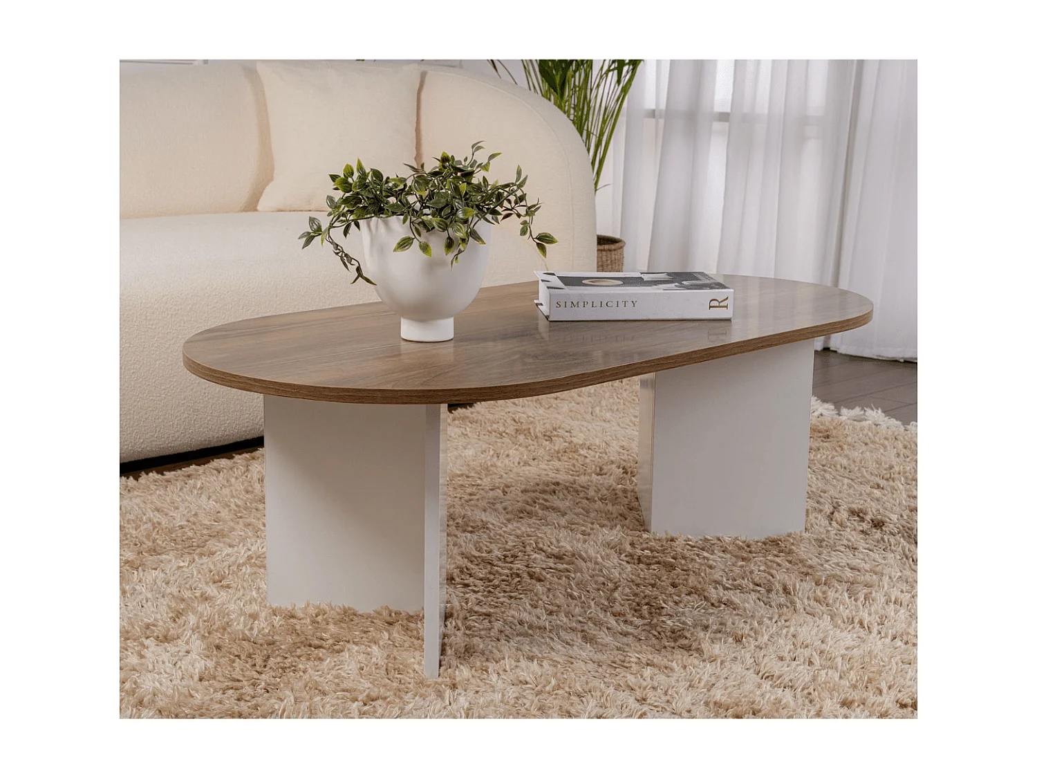 Table basse ovale L119 cm - IRIS