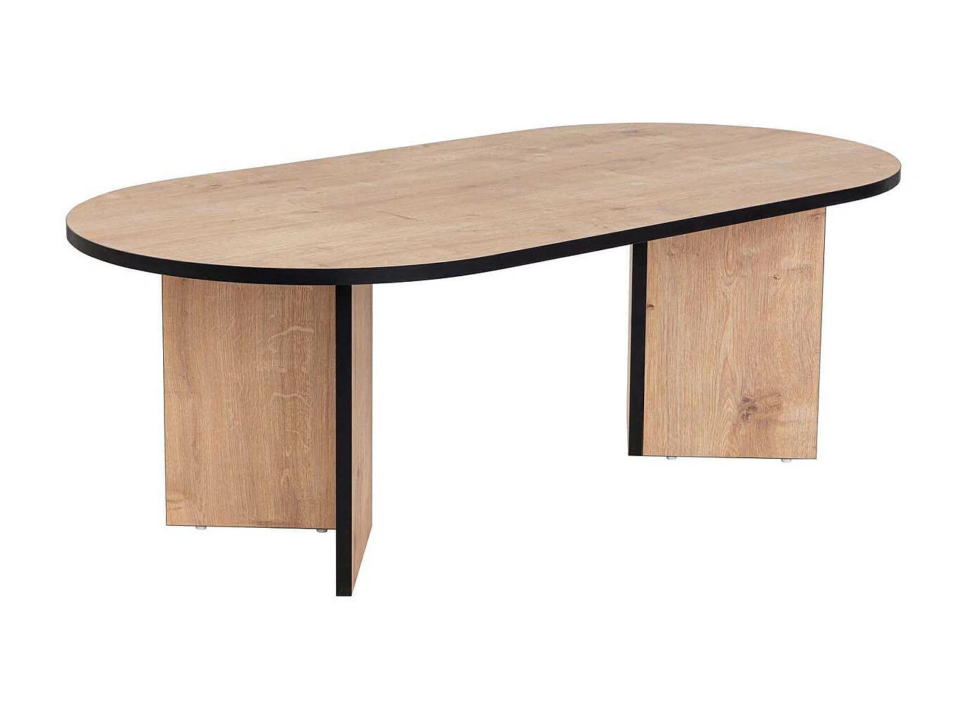 Table basse ovale en aggloméré Sable