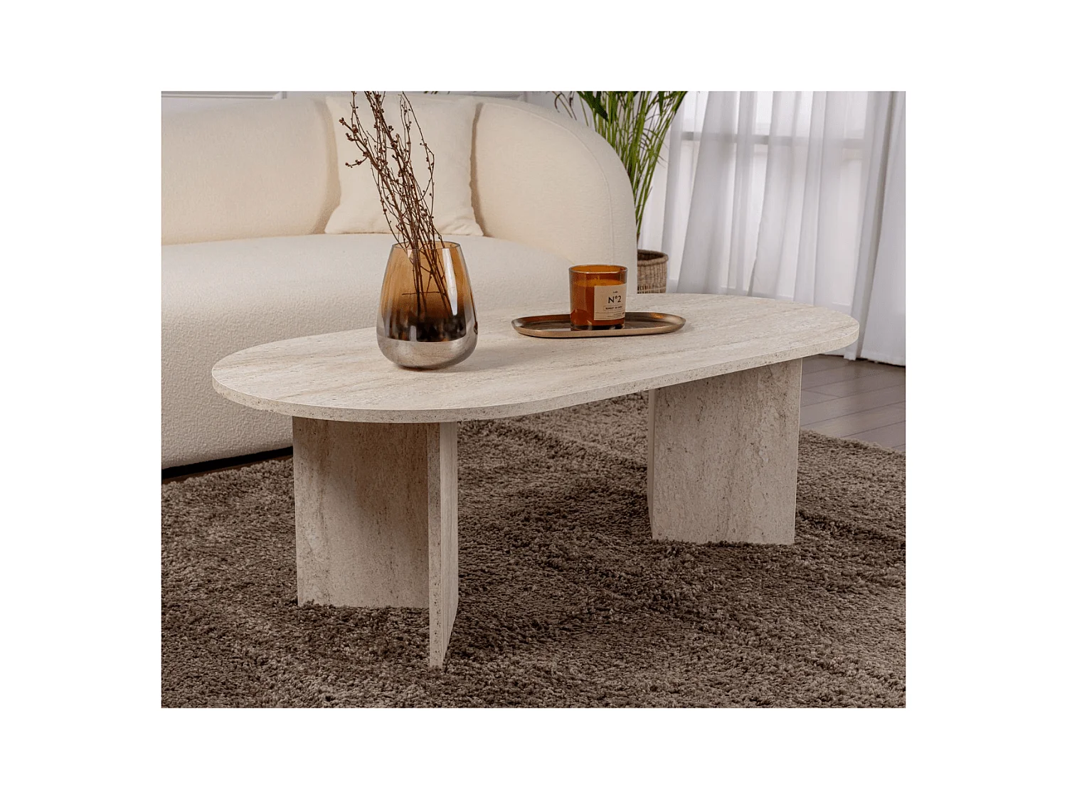 Ovale salontafel L119 cm - IRIS