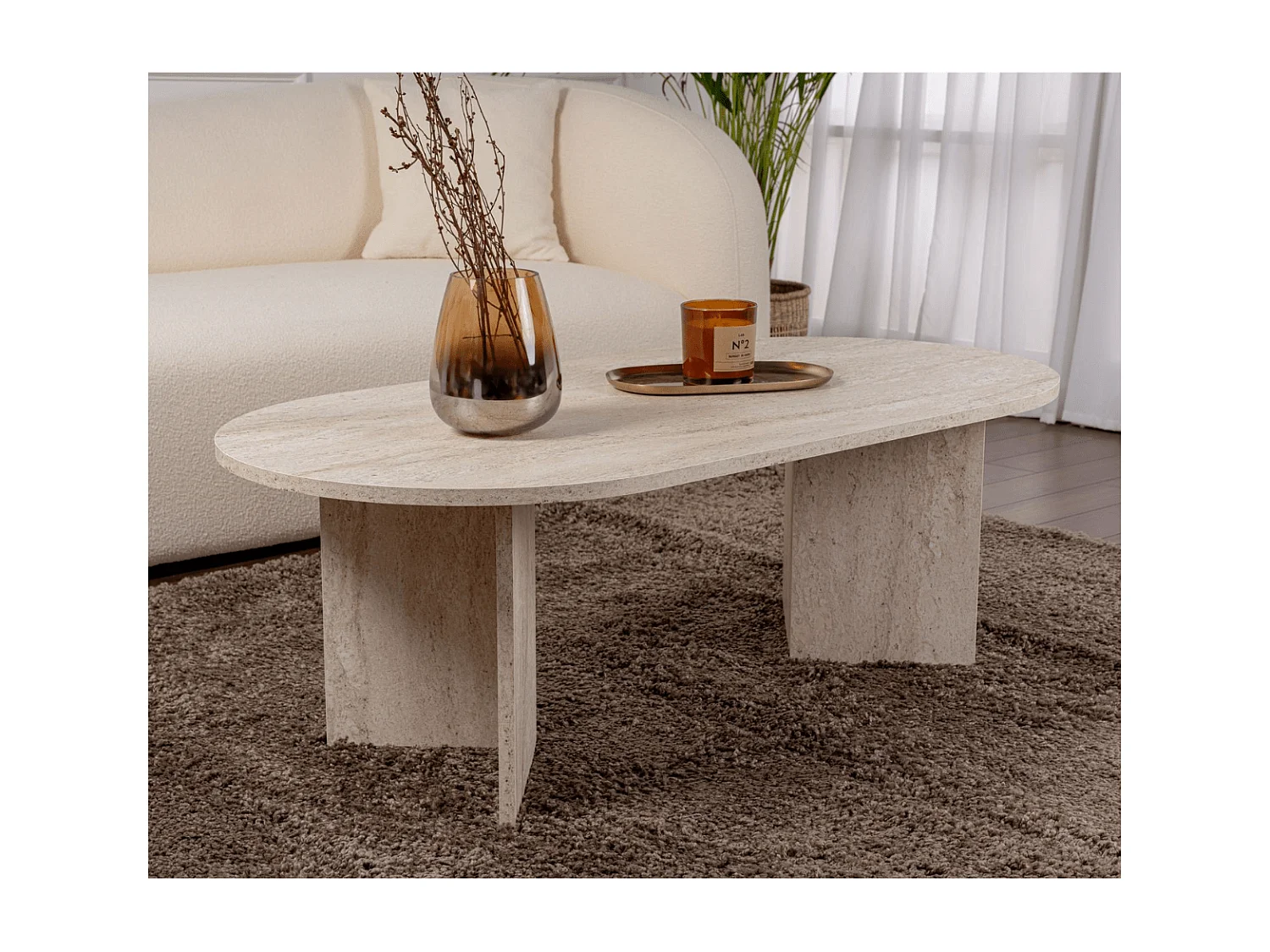 Table basse ovale L119 cm - IRIS