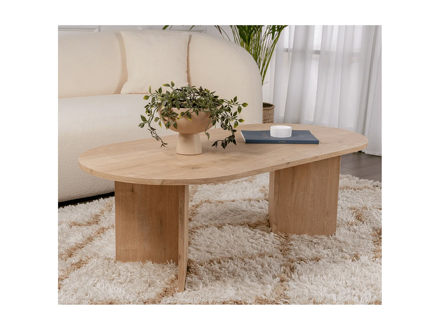Ovaler Couchtisch L119 cm - IRIS