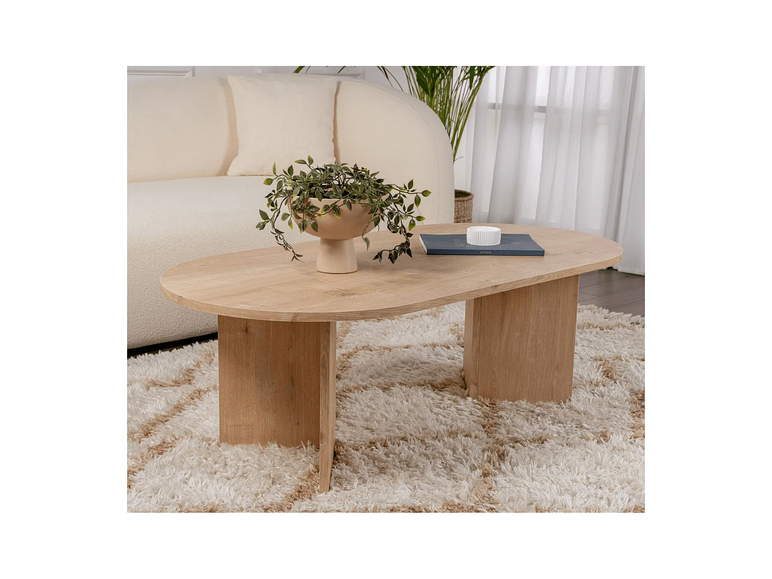 Ovale salontafel L119 cm - IRIS