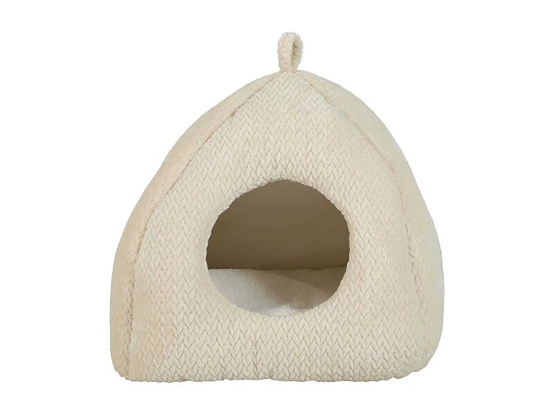 Igloo pour chat en fourrure Olympe 46 x 46 cm