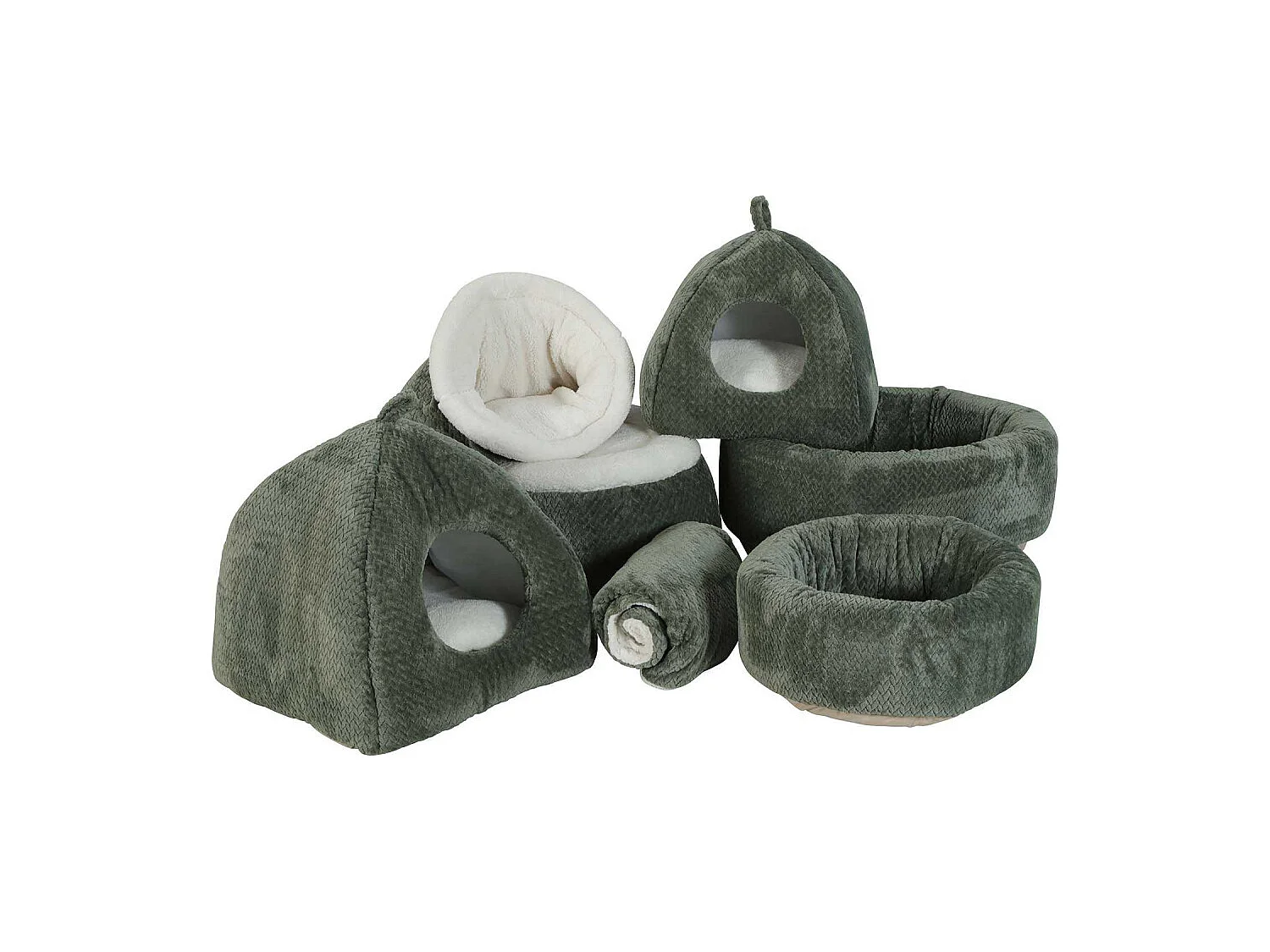 Igloo pour chat en fourrure Olympe 46 x 46 cm