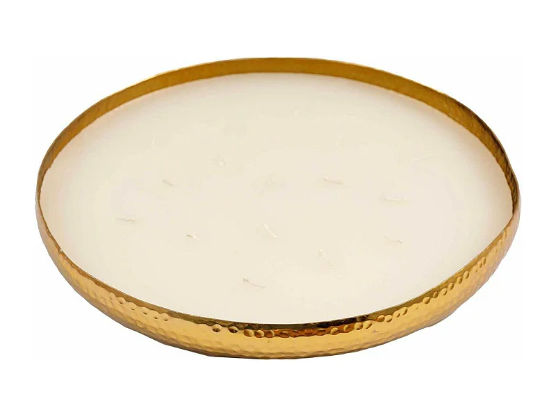 Bougie parfumée en aluminium doré 16 mèches