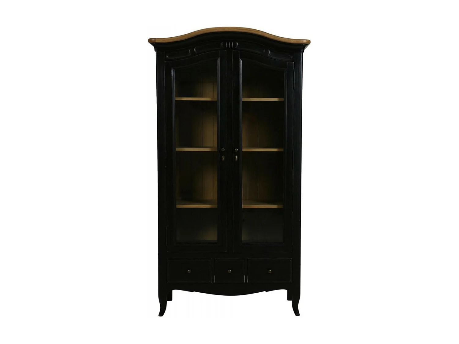 Vitrine louis xv Bois Noir - Manoir Interior's