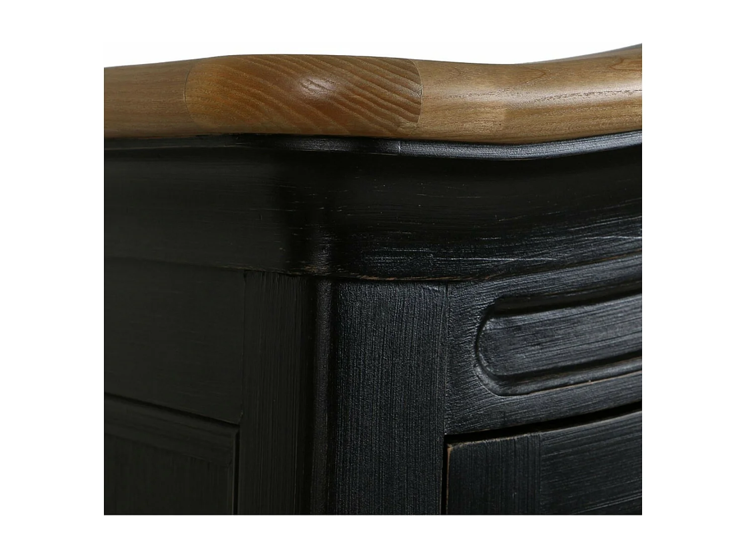 Vitrine louis xv Bois Noir - Manoir Interior's