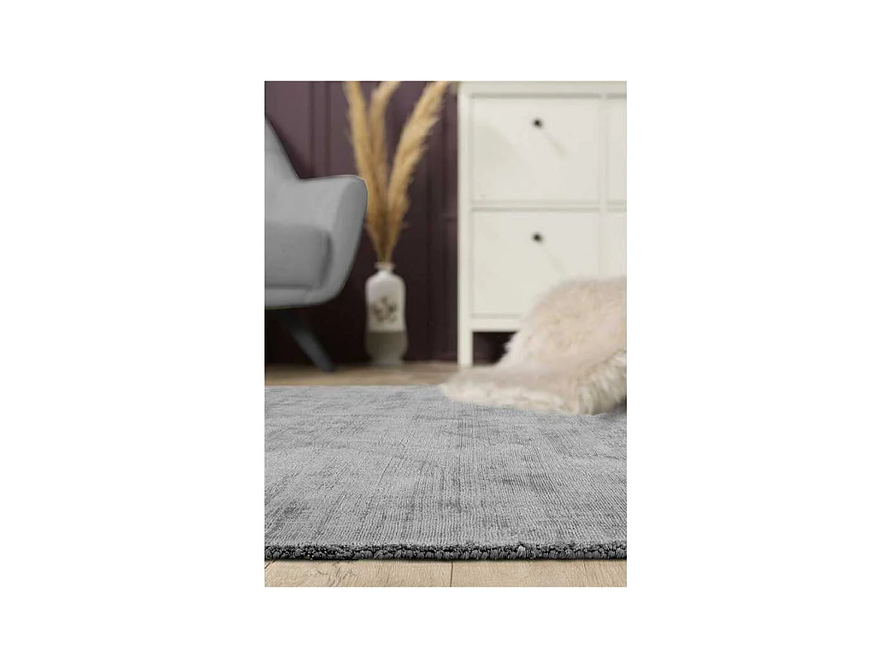 Tapis en viscose uni - LUXURY Gris 160*160