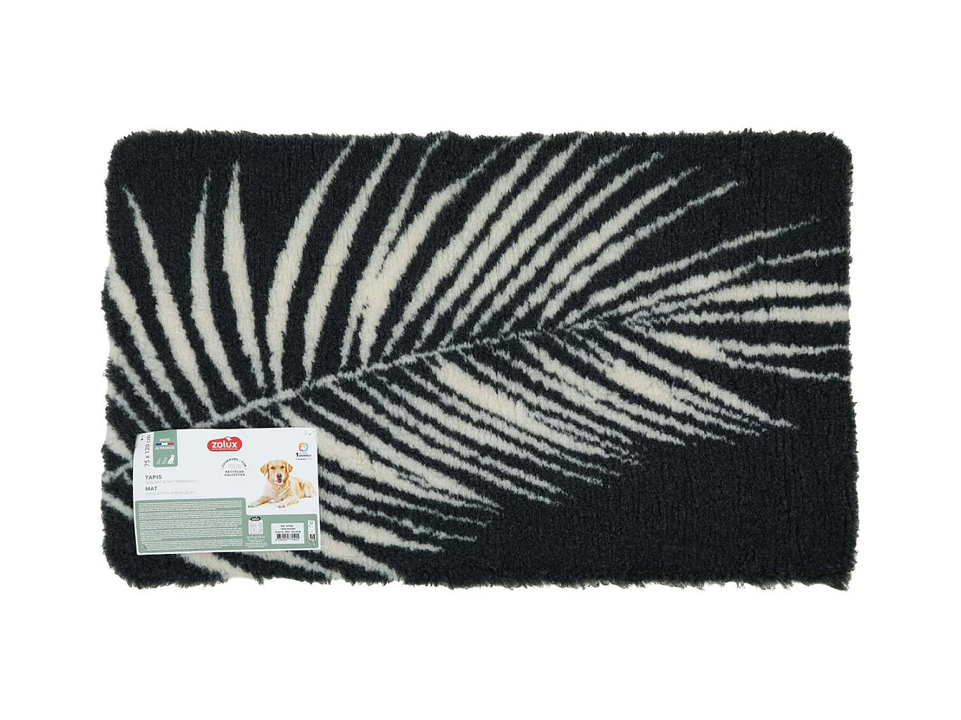 Tapis isolant en polyester recyclé Végétal 120 x 75 cm