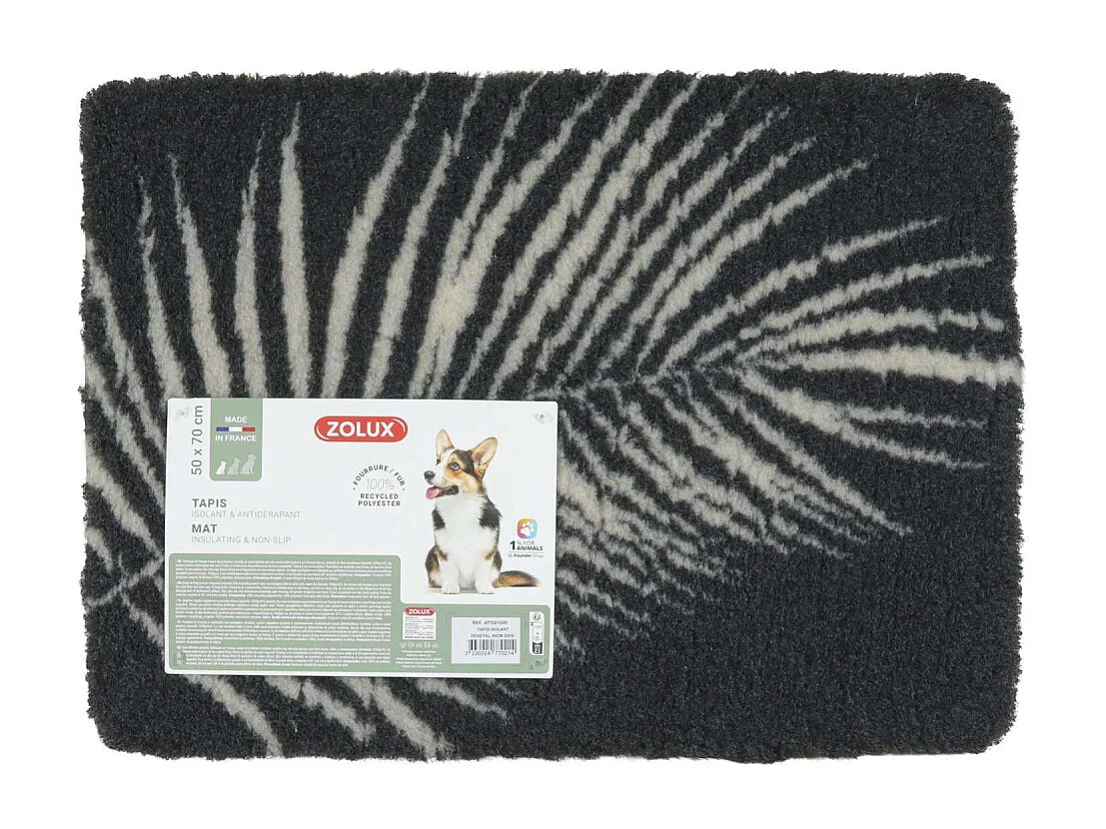 Tapis isolant en polyester recyclé Végétal 73.5 x 50 cm