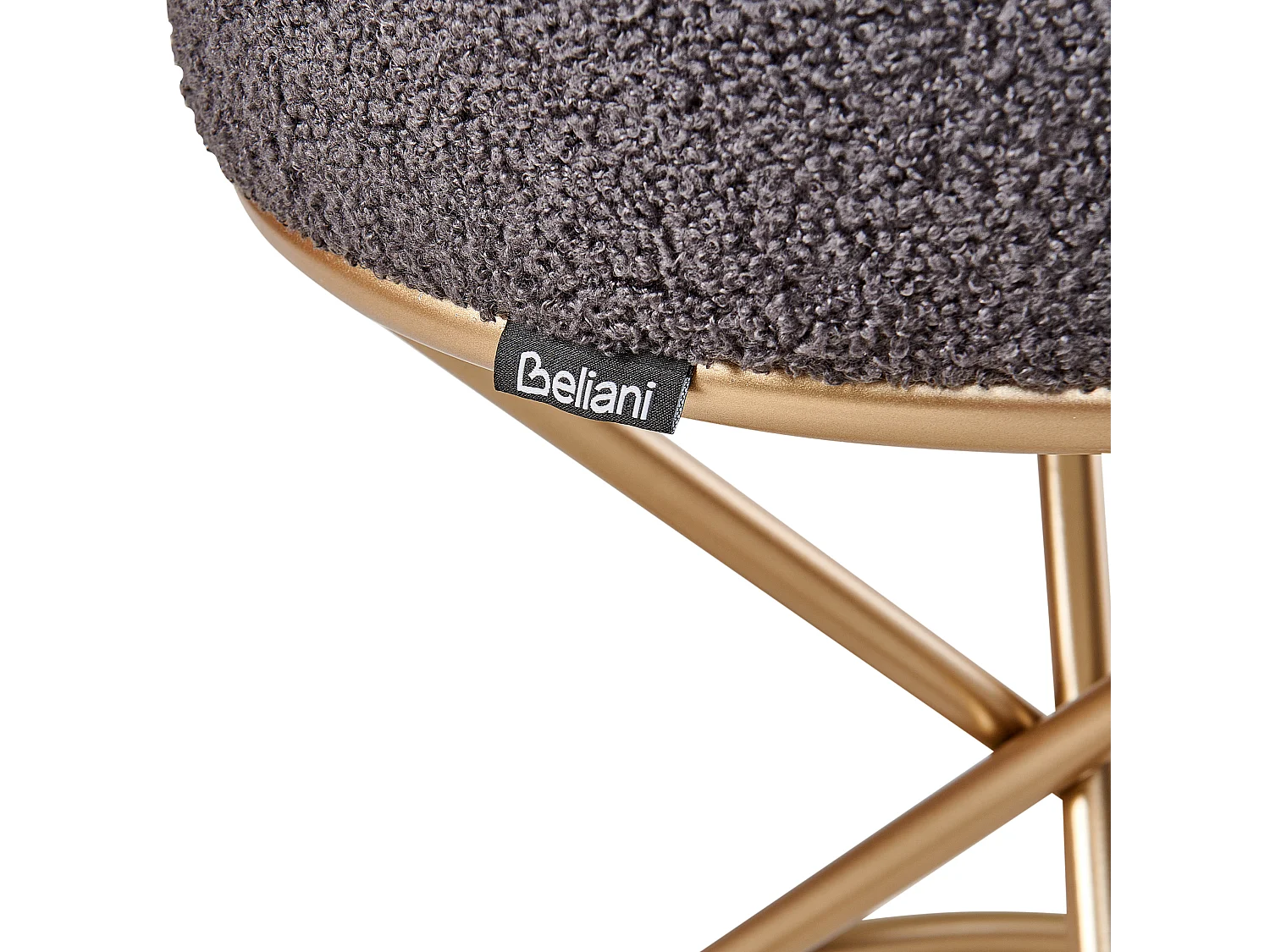 Hocker PRESHO Bouclé Grijs