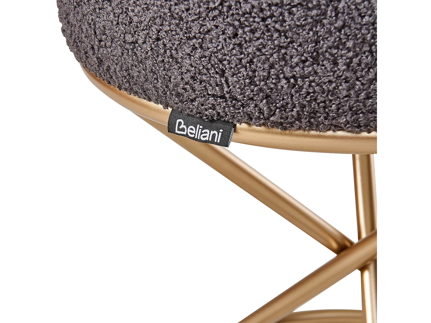 Sgabello PRESHO Bouclé Grigio