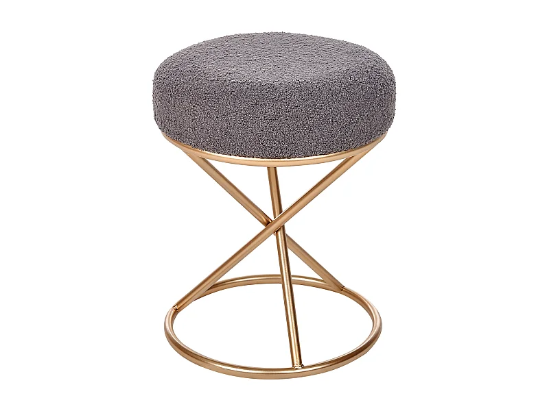 Hocker PRESHO Bouclé Grijs