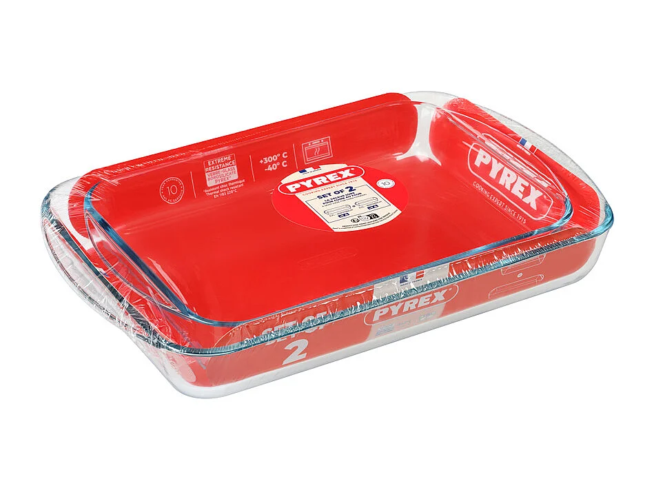 Set de 2 plats 35x23 cm et 40x27 cm