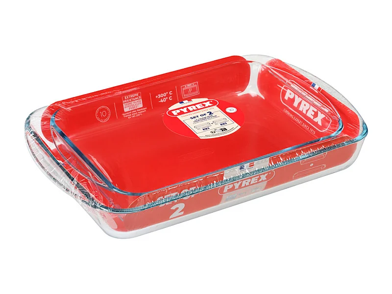 Set de 2 plats 35x23 cm et 40x27 cm