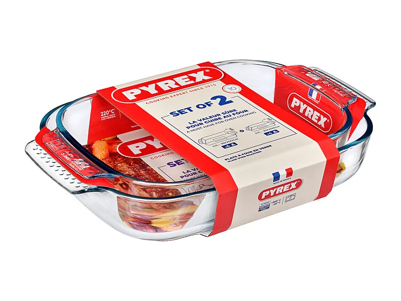 Set de 2 plats 35x23 cm et 39x25 cm