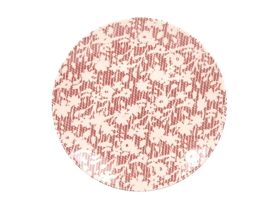 Assiette à dessert Léa rouge 21 cm (lot de 6)