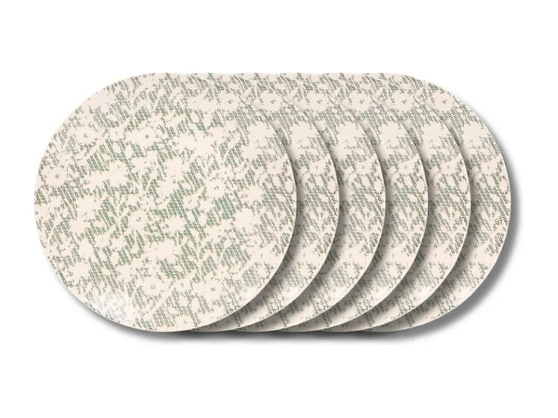 Assiette à dessert Léa verte 21 cm (lot de 6)