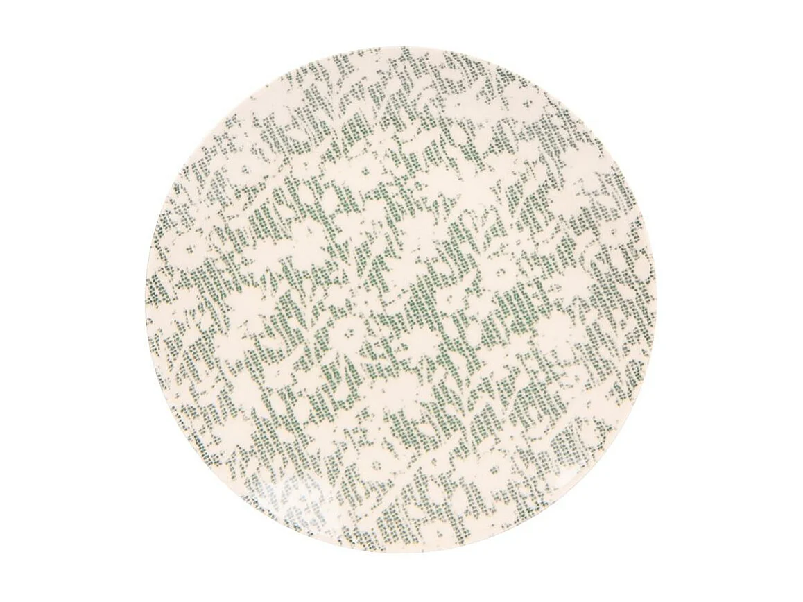 Assiette plate Léa verte 27 cm (lot de 6)