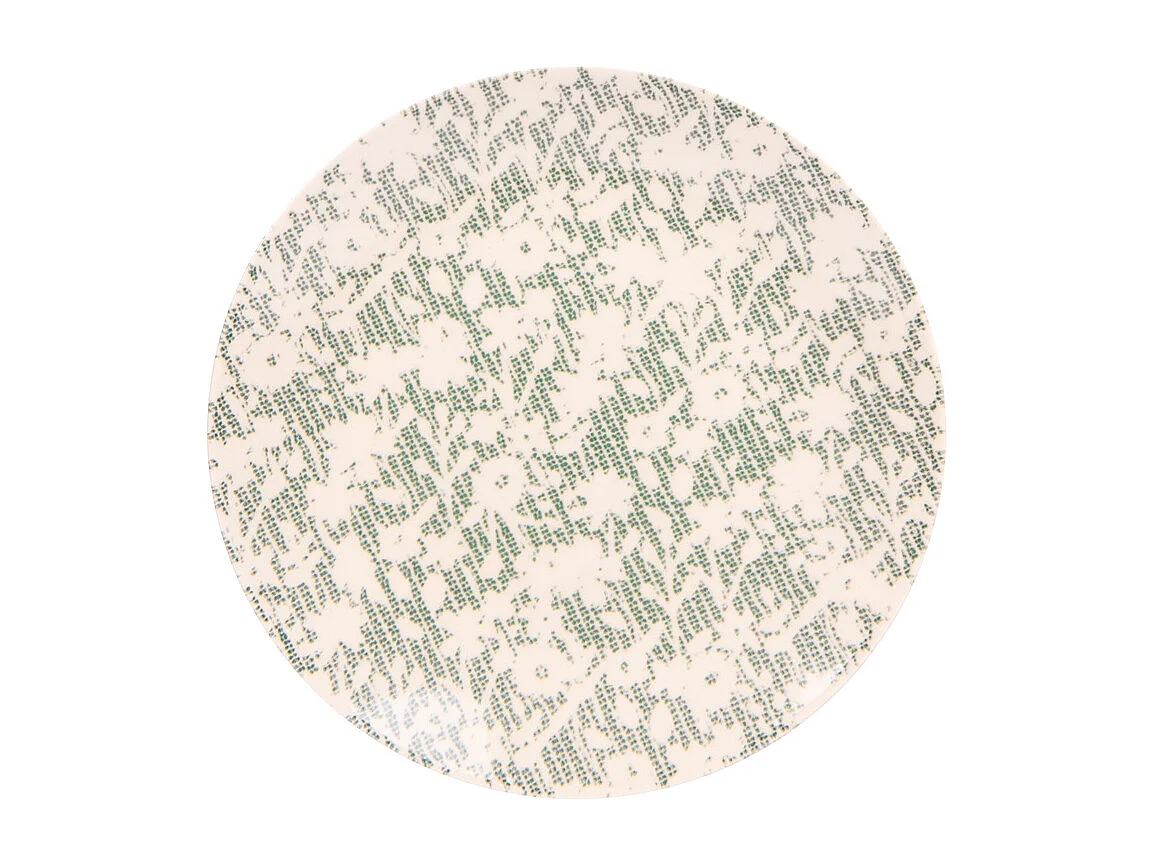 Assiette plate Léa verte 27 cm (lot de 6)