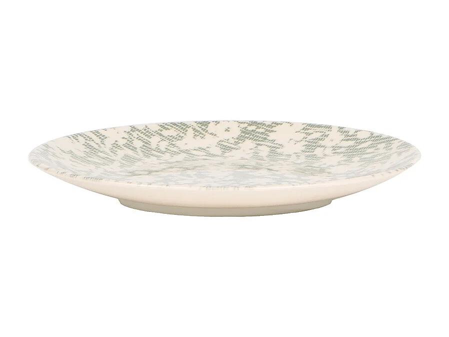 Assiette plate Léa verte 27 cm (lot de 6)